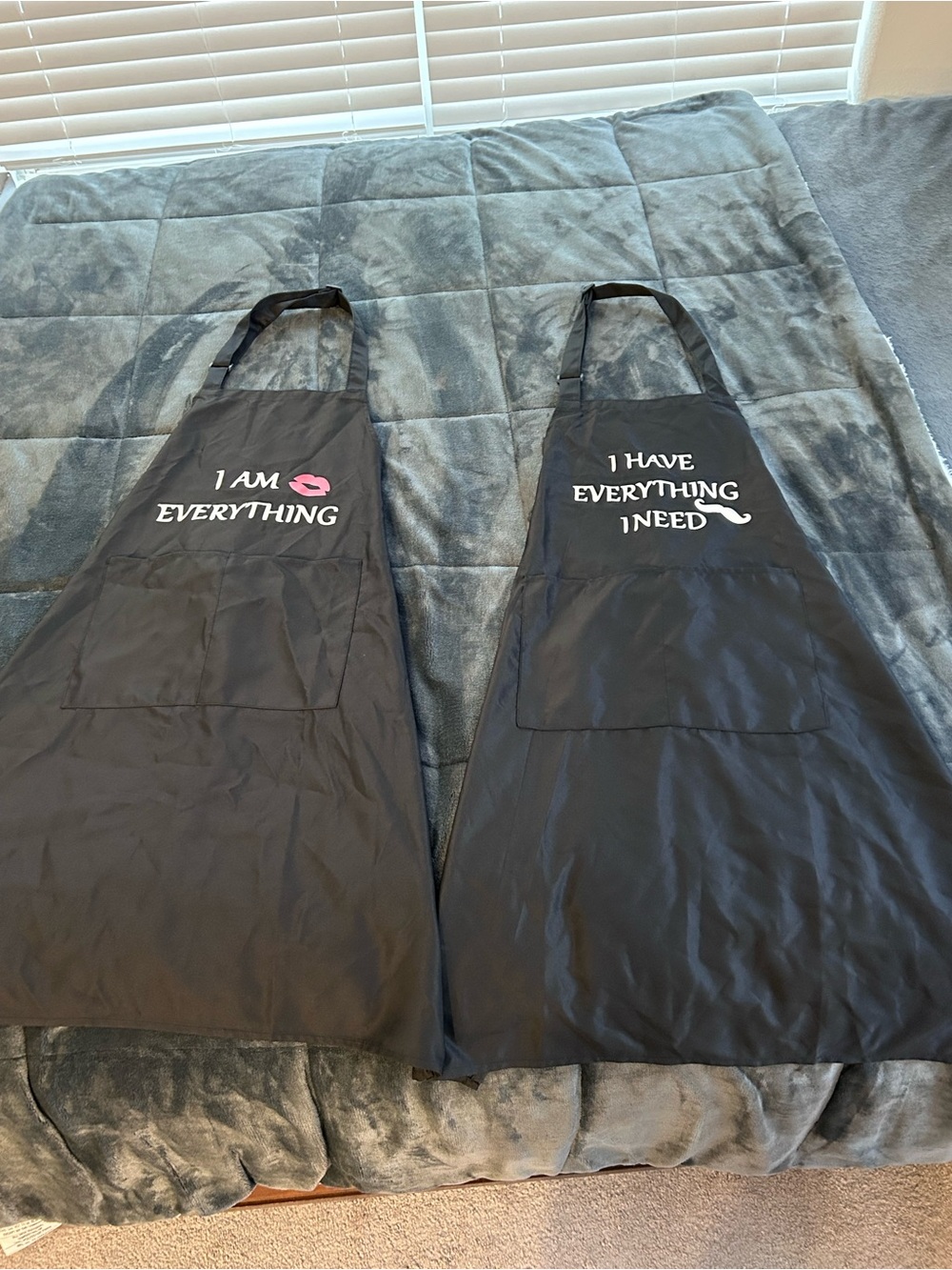 Matching Couple Apron Set – “I Am Everything” & “I Have Everything I Need”